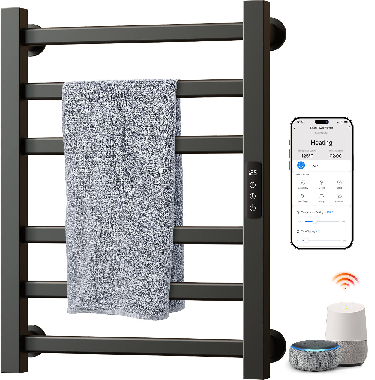 Why the ENZE 6-Bar Matte Black Heated Towel Rack Is the Smartest Upgrade for Your Bathroom