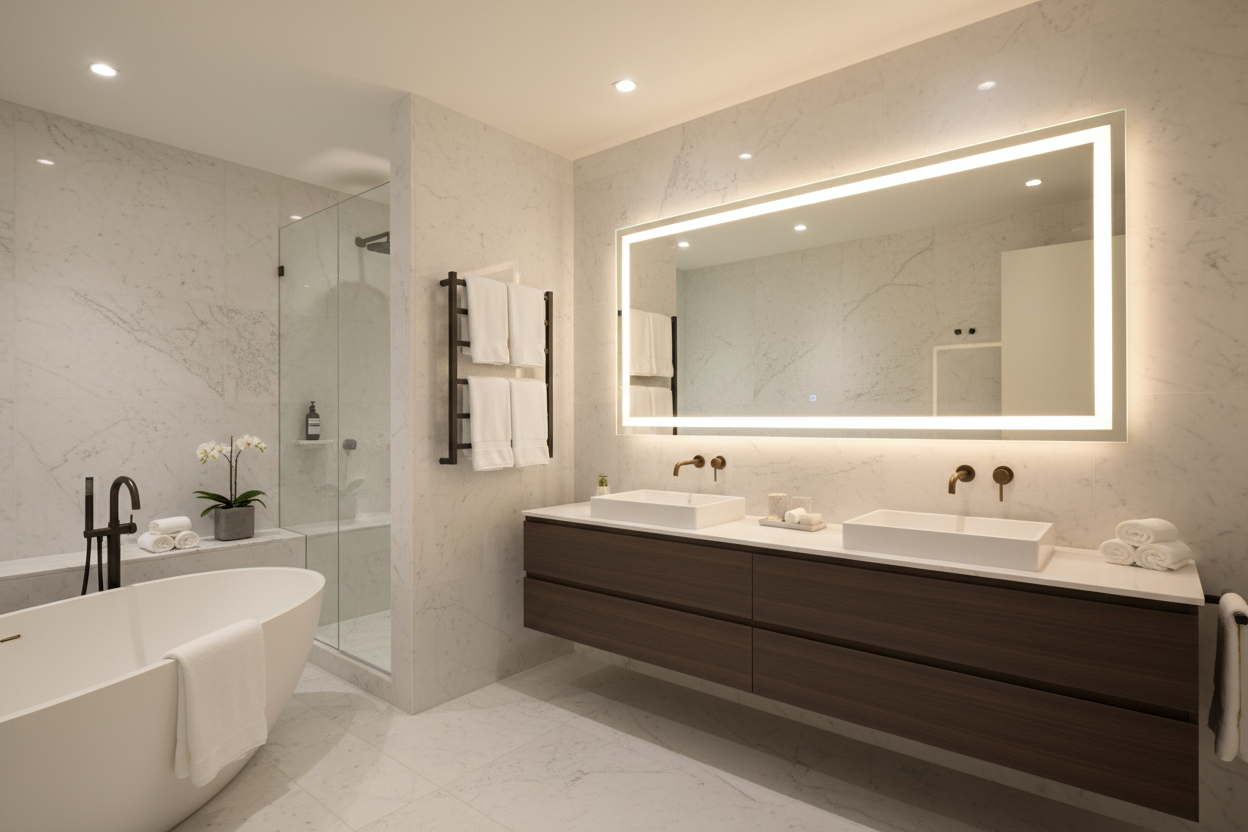 Complete Smart Bathroom Buying Guide: LED Mirrors, Heated Towel Racks & Everything You Need to Know
