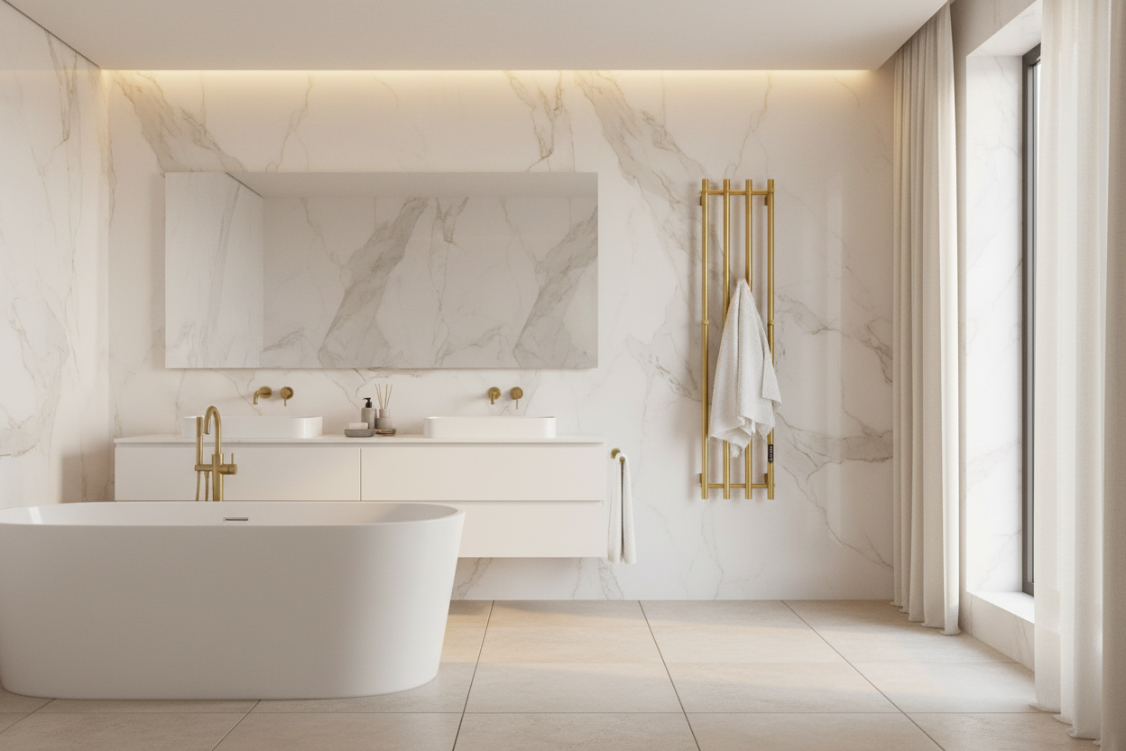 ENZE G08 Gold Smart Heated Towel Rack: The Ultimate Bathroom Upgrade for 2026