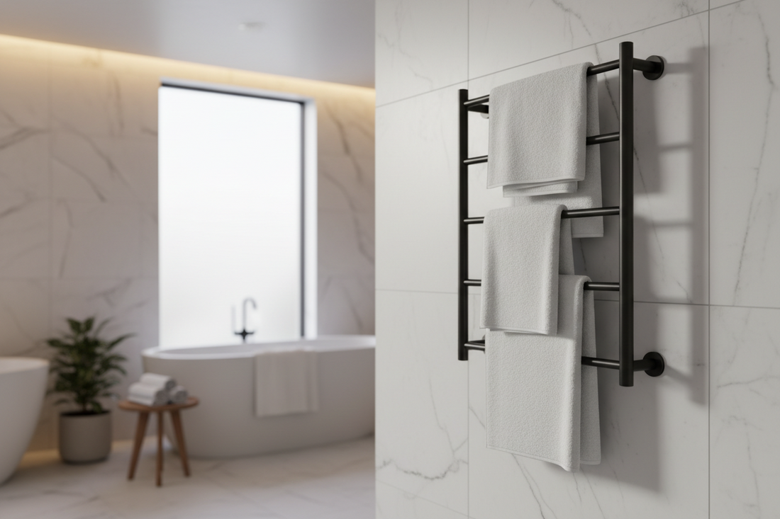Best 5-Bar Heated Towel Rack for Your Bathroom (2026): ENZE Smart Rotating Towel Warmer Review